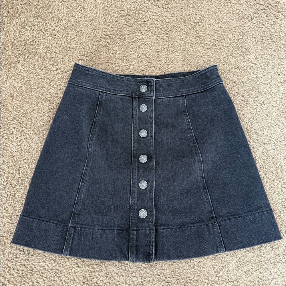 Madewell Denim Button-Front Skirt